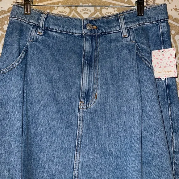 ✨HP✨ NWT “FREE PEOPLE” CUTE BUTTON & ZIP-UP SKIRT, WE THE FREE LINE, SIZE 30 - Picture 3 of 5